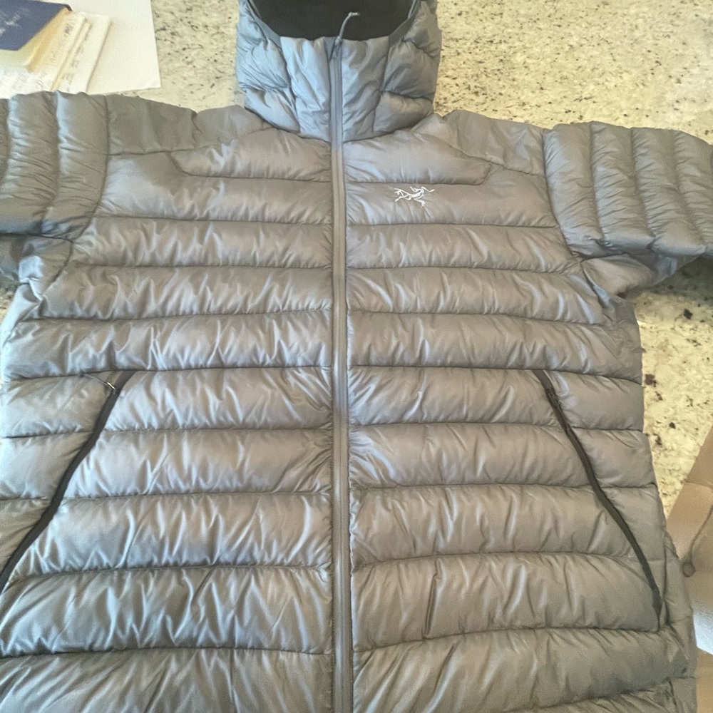 ARCTERYX THORIUM 750 DOWN JACKET RETAIL $600 MENS XXL EXCELLENT CONDITION SILVER - Picture 2 of 12